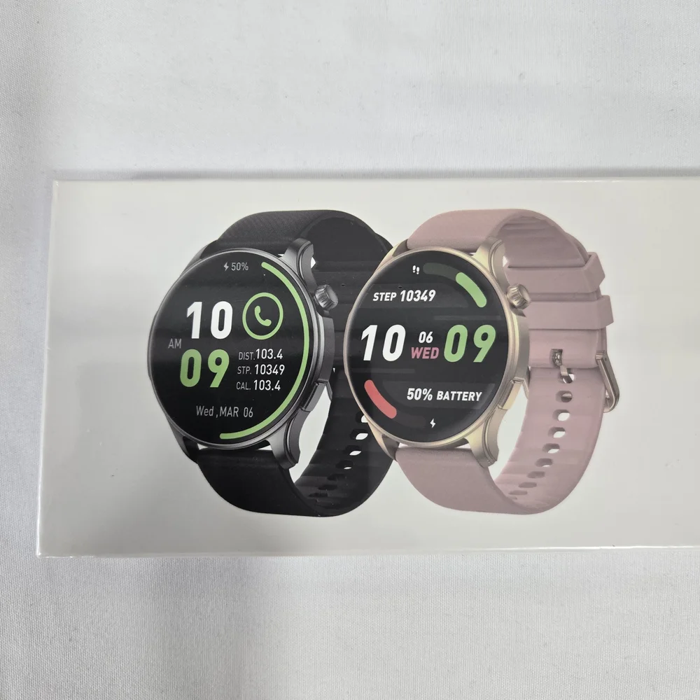 Black Smart Watch Unisex Fitness Tracker Step Counter Compatible Apple & Android